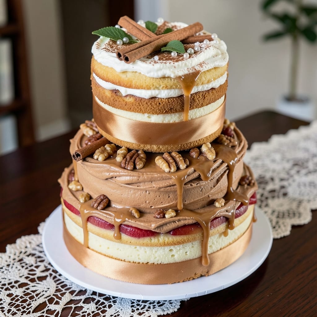 Apple Cinnamon Wedding Cake Recipe: Tiered Elegance With Spiced Apple Layers
