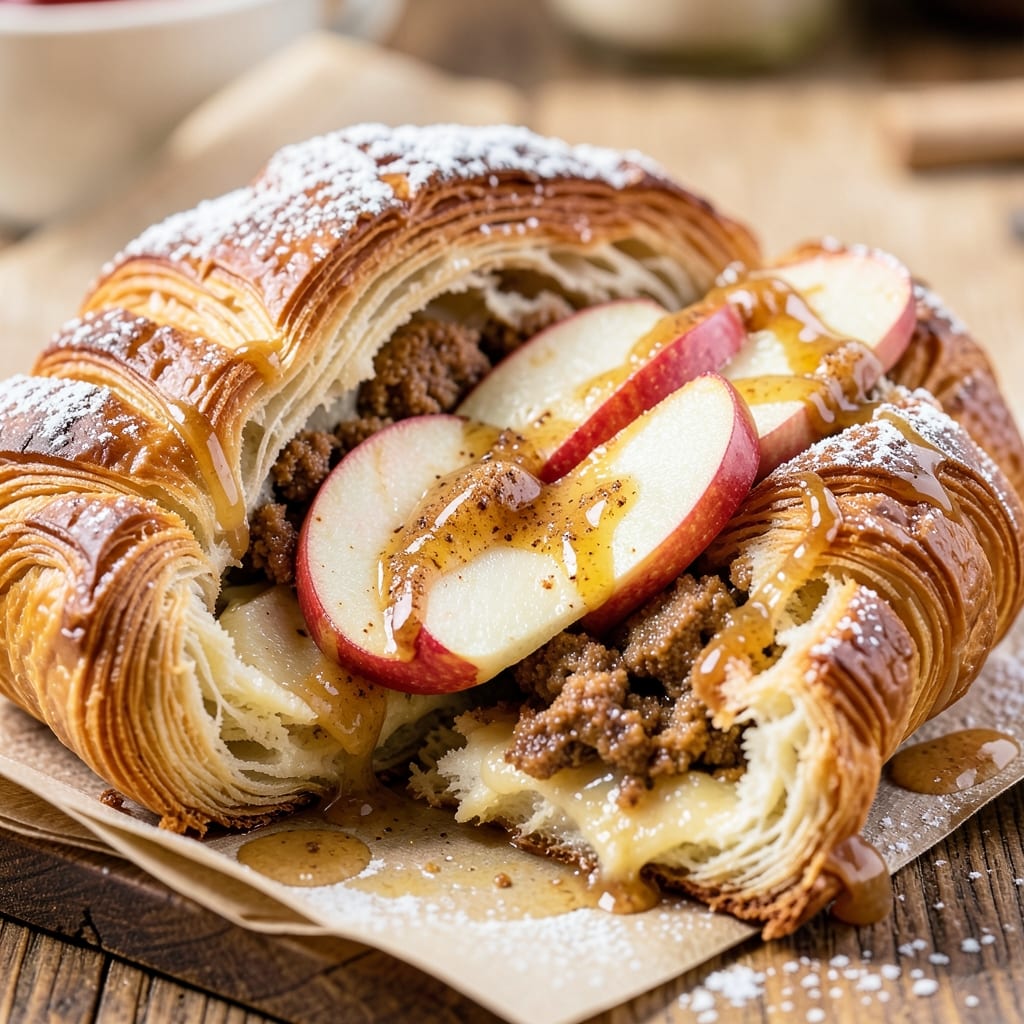 Apple Cinnamon Croissants Recipe: Flaky Layers with Caramelized Apple Bites