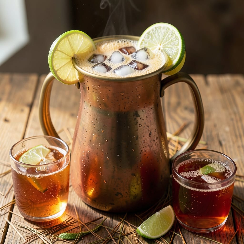 Apple Cider Moscow Mule Pitcher Recipe: Spiced Rum and Ginger Fizz Magic