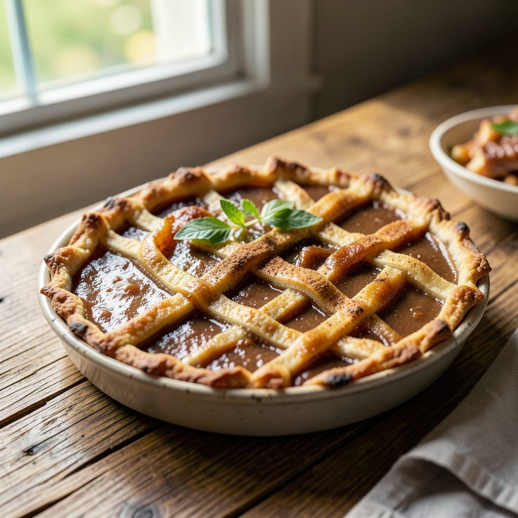 Apple Butter Tart Recipe: Warm Spiced Filling Under Buttery Lattice Crust