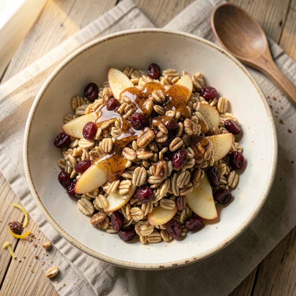 Apple Cranberry Oatmeal Recipe: Warm Spiced Breakfast Bowl With Tart-Sweet Crunch