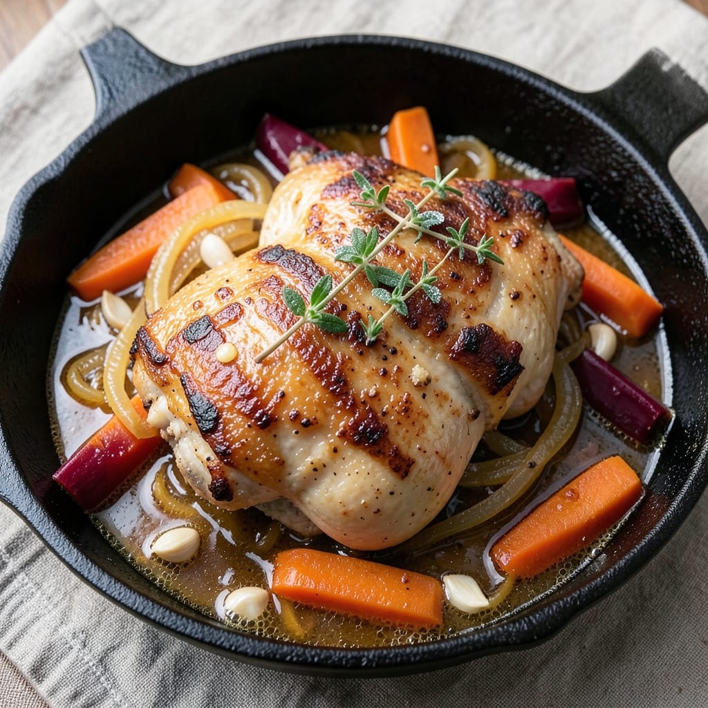 Apple Cider Braised Chicken Recipe: Deeply Spiced, Fork-Tender Meat with Apple Cider Fond