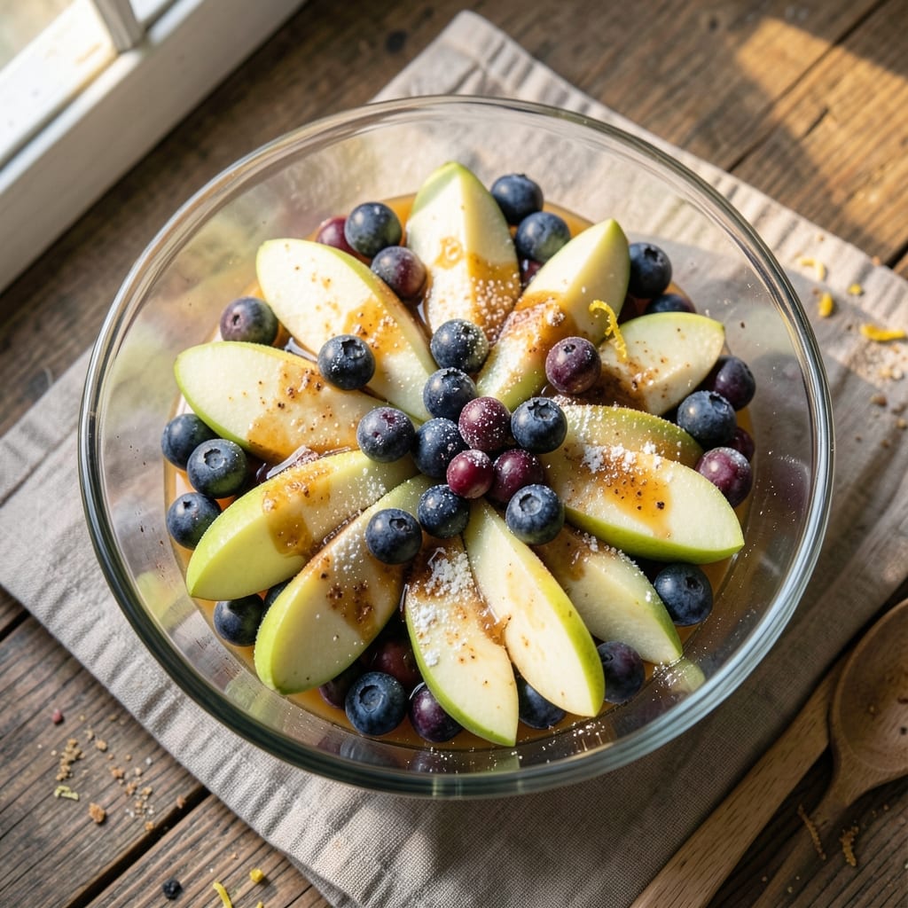 Apple Blueberry Dessert Recipe: Rustic Crust With Juicy Fruit Bursting Through