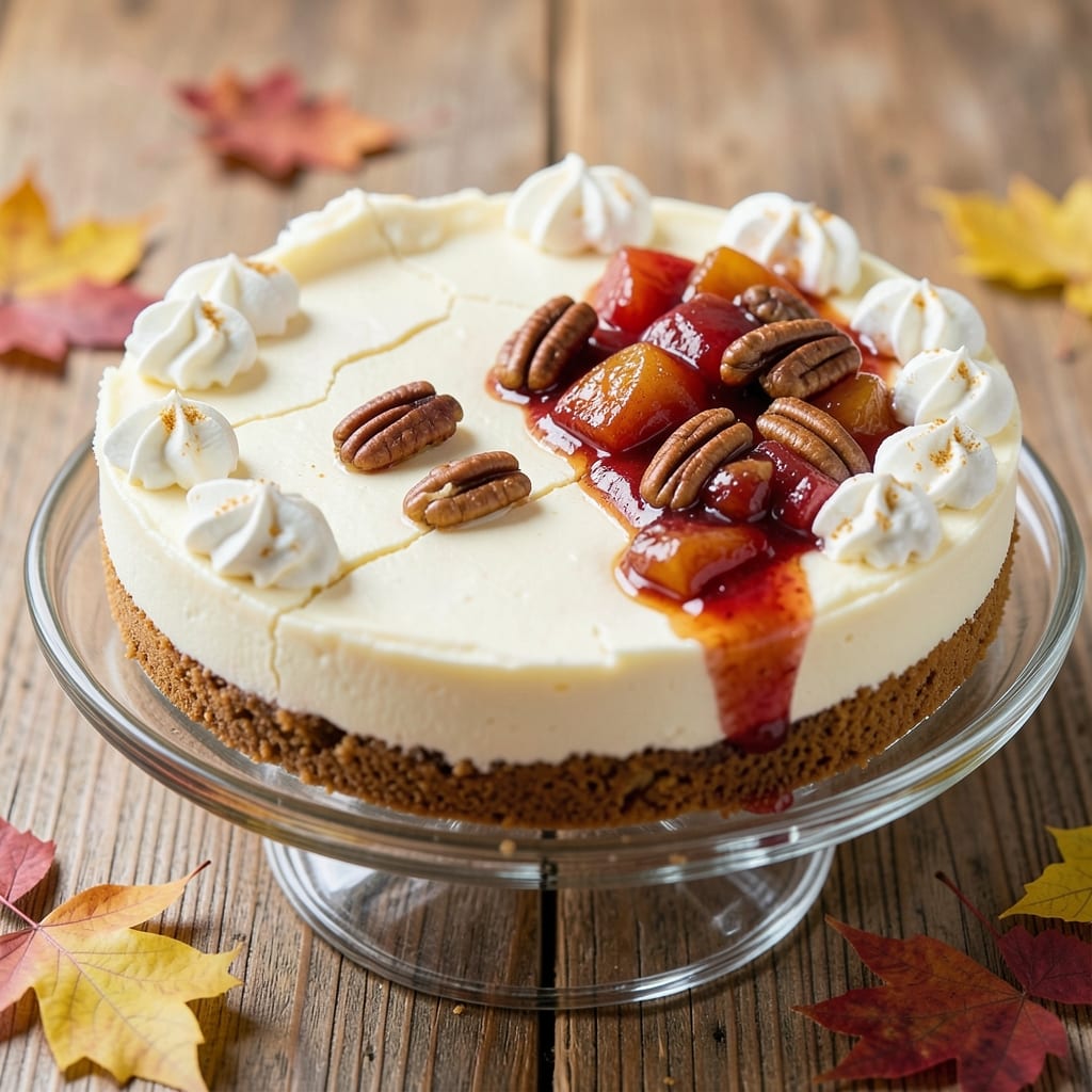 Apple Brandy Cheesecake Recipe: Boozy Caramelized Crunch on Creamy Base