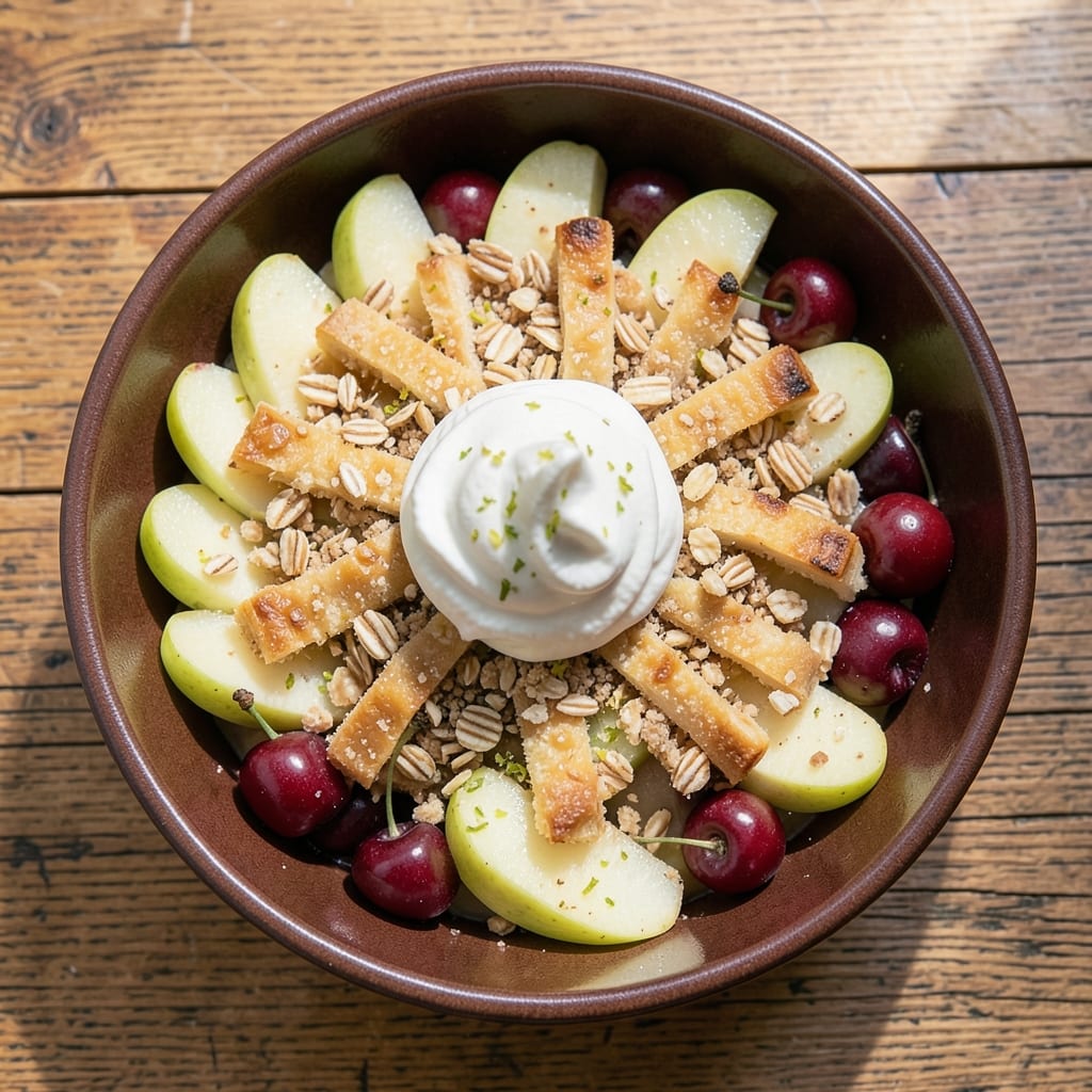 Apple Cherry Crisp Dessert Recipe: Warm Spice-Crusted Fruit with Buttery Oat Topping