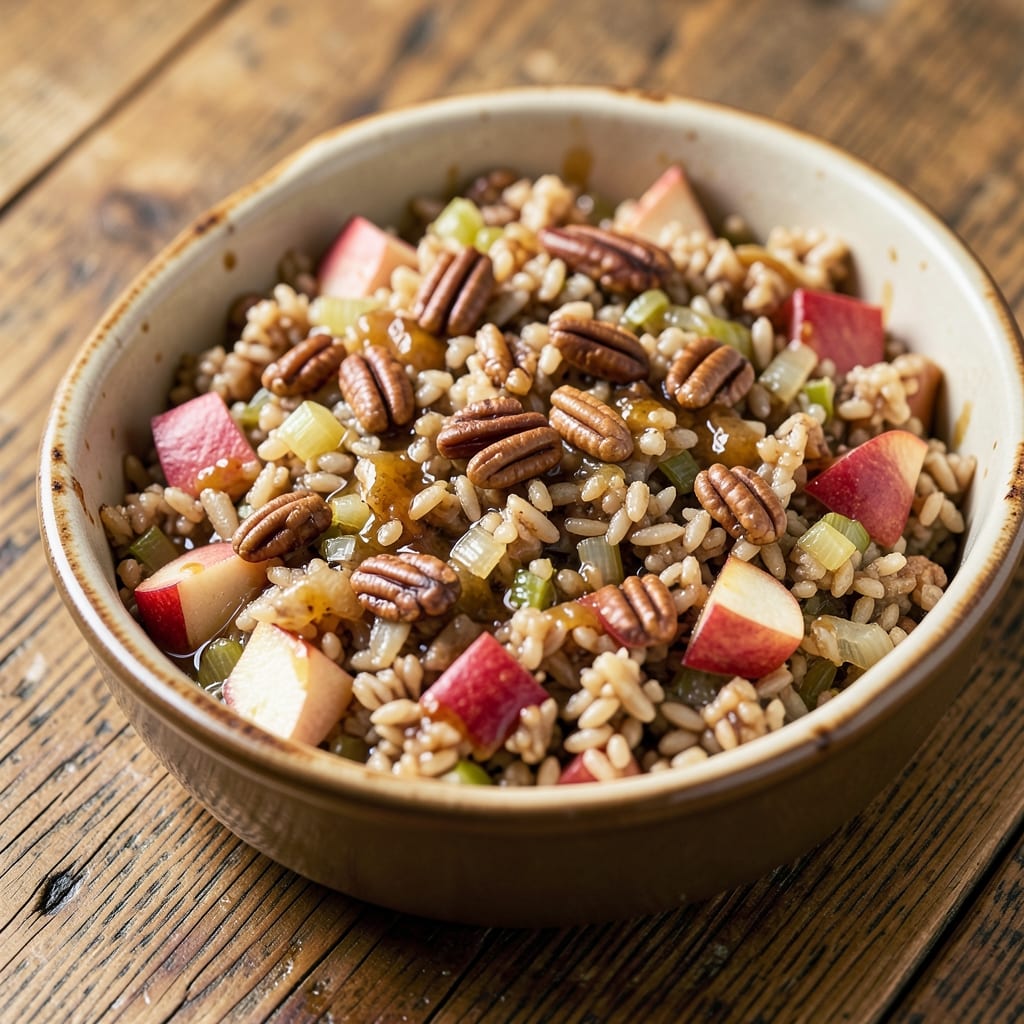 Apple and Wild Rice Stuffing Recipe: Nutty Crunch and Apple Sweetness in One Pan