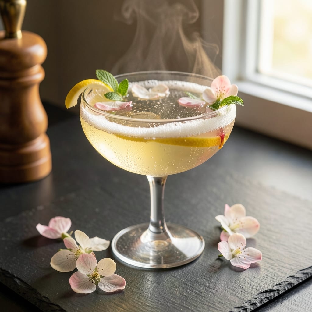 Apple Blossom Cocktail Recipe: Floral Fizz With Citrus Twist