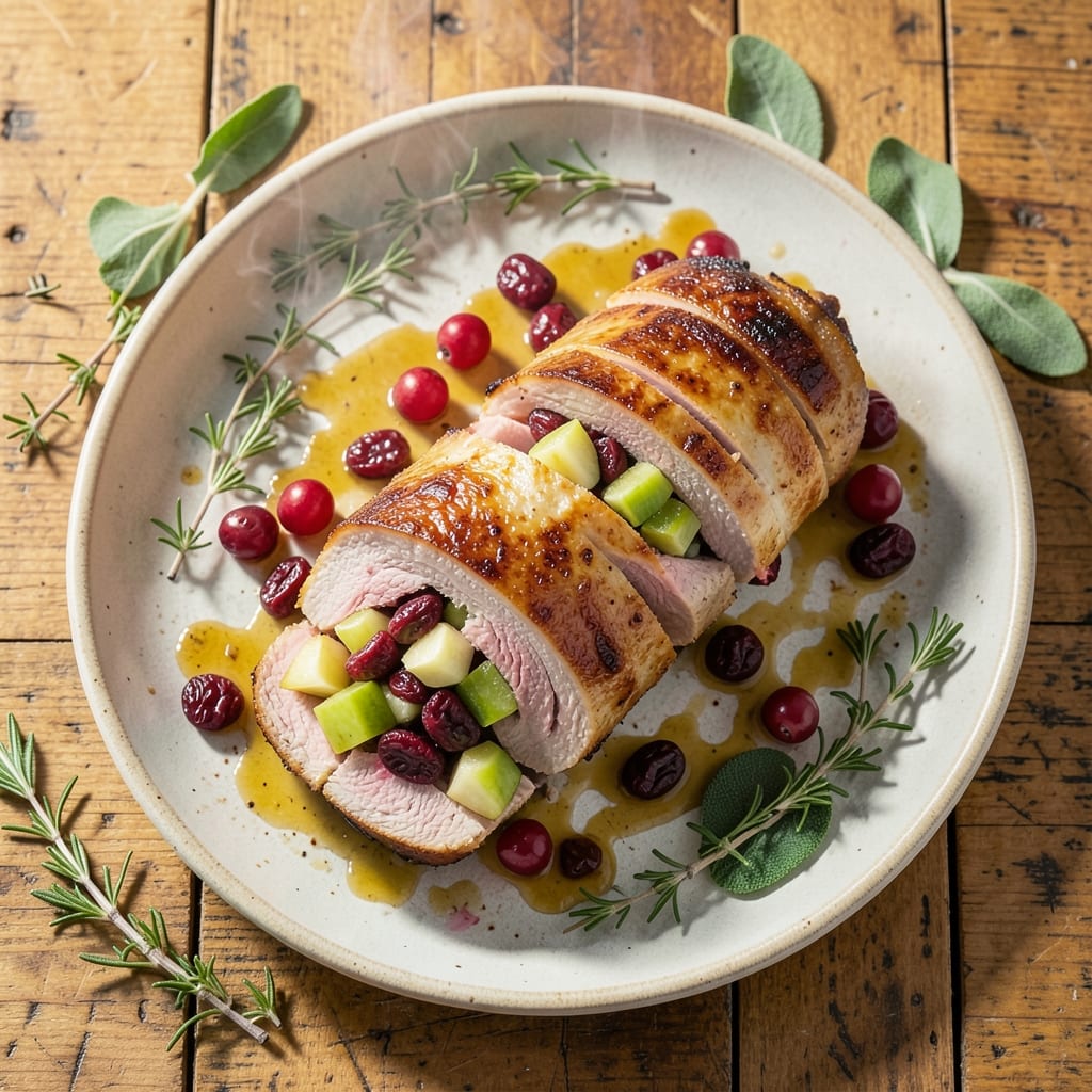 Apple Cranberry Stuffed Pork Tenderloin Recipe: Sweet-Savory Filling That Stays Juicy
