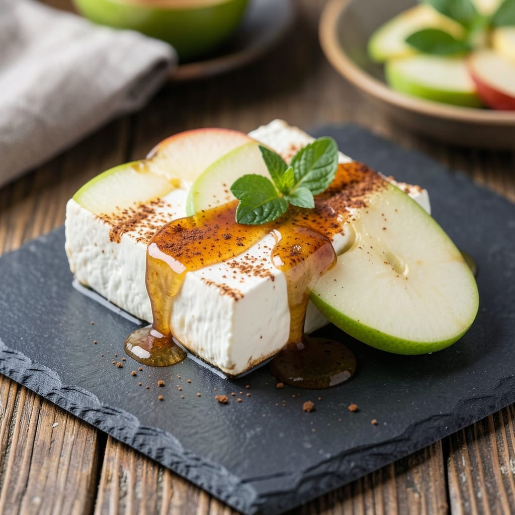 Apple Brie Appetizer Recipe: Warm Spiced Apple Caramel Over Melty Cheese