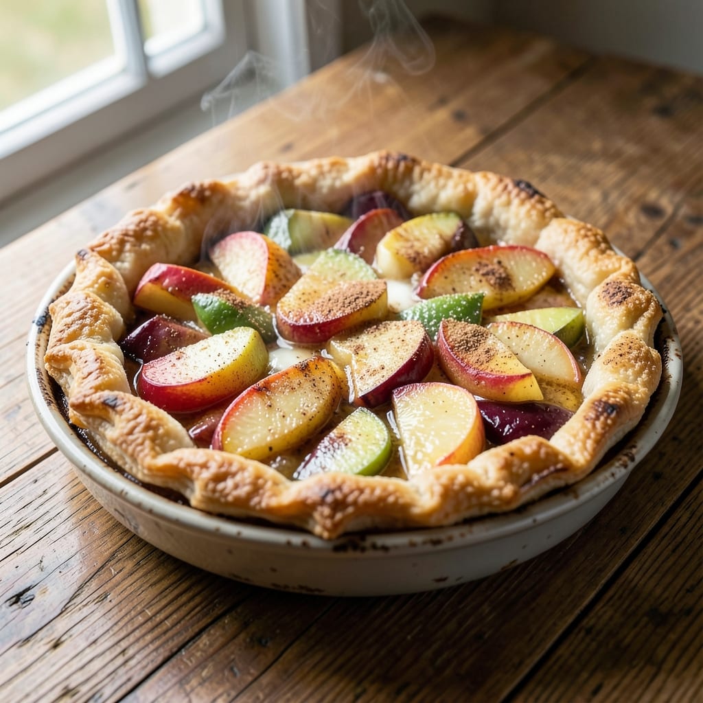 Apple Betty Pie Recipe: Rustic Lattice Top Over Spiced Apple Filling