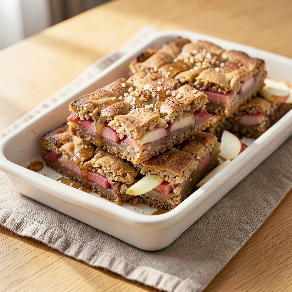 Apple Cinnamon Oat Bars Recipe: Crunchy Top, Soft Chewy Layers