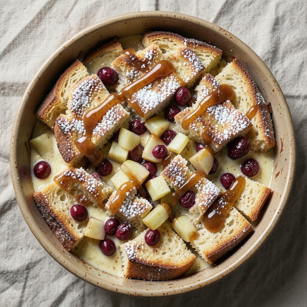 Apple Cranberry Bread Pudding Recipe: Warm Spice and Juicy Fruit in Every Bite