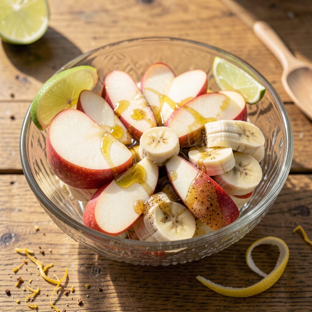 Apple and Banana Fruit Salad Recipe: Tropical Brightness With Citrus Zing