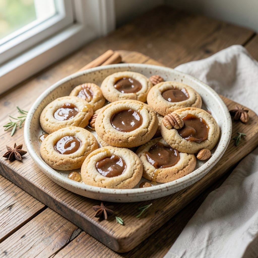 Apple Butter Thumbprint Cookies Recipe: Spiced Apple Butter Pockets With Buttery Crunch