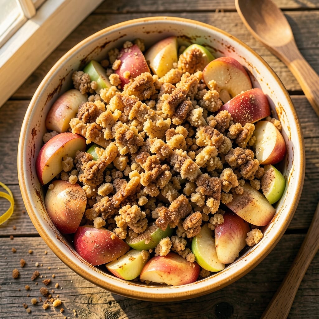 Apple Cinnamon Streusel Recipe: Buttery Crunch Over Warm Spiced Apple Filling