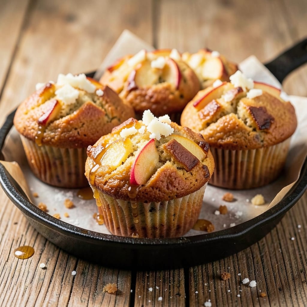 Apple Cheese Muffins Recipe: Spiced Apple-Cheddar Bites With Buttery Streusel Crown
