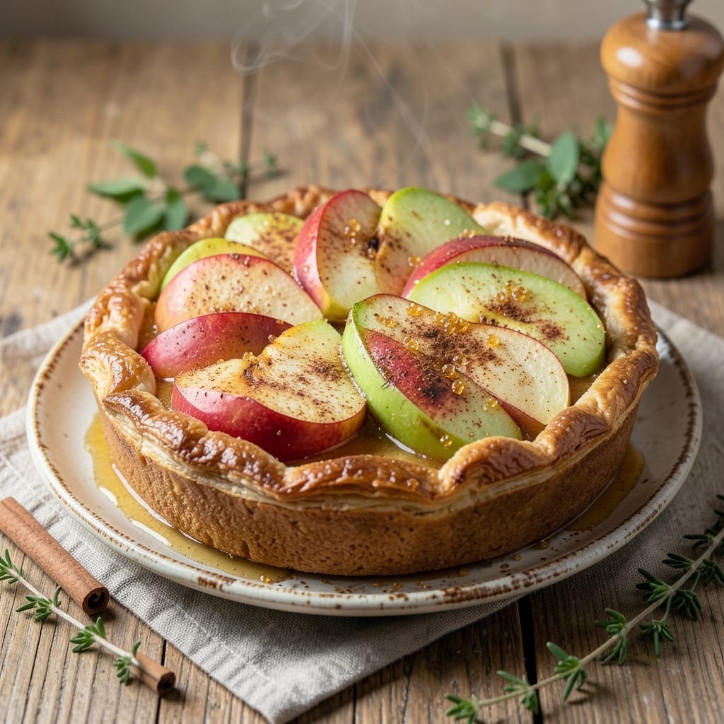 Alsatian Apple Tart Recipe: Rustic Streusel Crown Over Spiced Fruit Filling