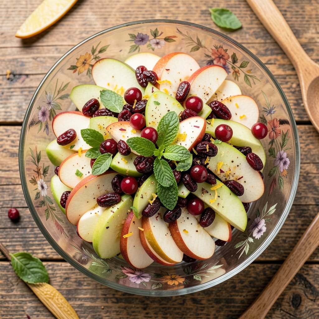 Apple Cranberry Fruit Salad Recipe: Tart-Sweet Balance With Fresh Herbs