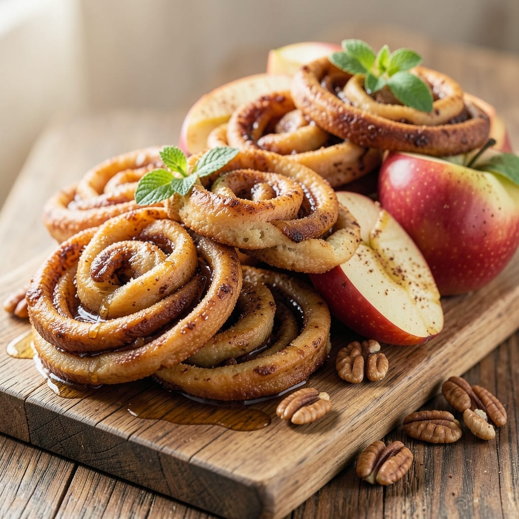 Apple Cinnamon Twists Recipe: Caramelized Bites With Crunchy Edges