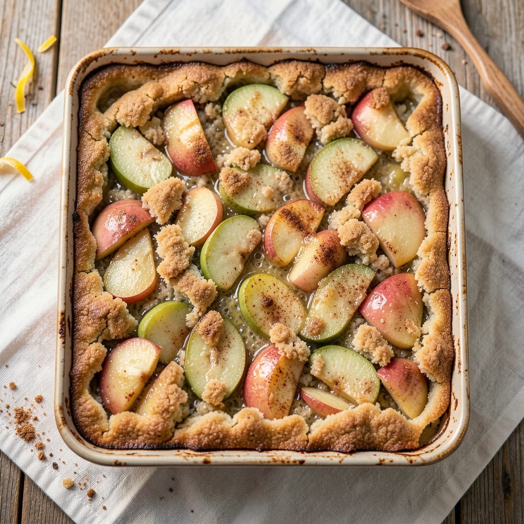 Apple Cobbler Recipe in 9x13 Pan: Warm Spiced Fruit with Buttery Biscuit Topping