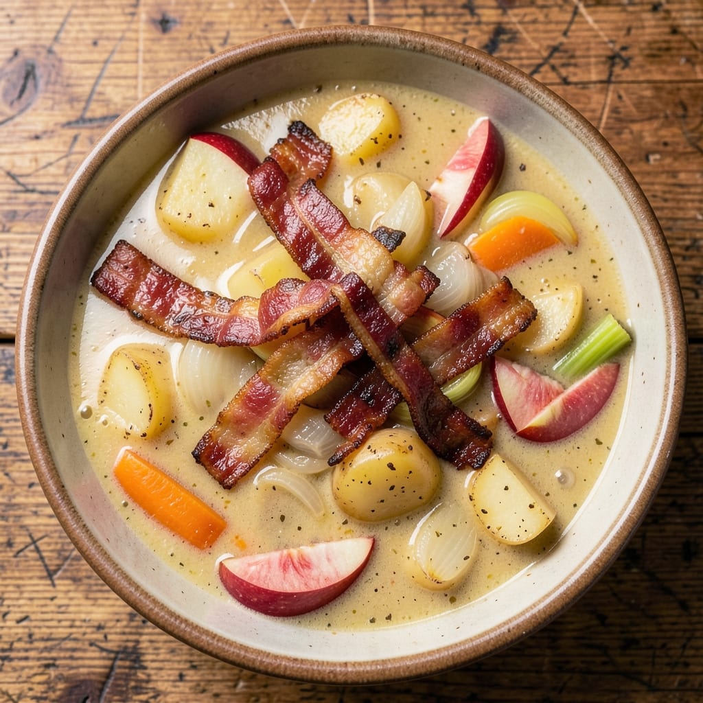 Apple Barn Loaded Potato Soup Recipe: Crispy Bacon and Cheese Topping Magic