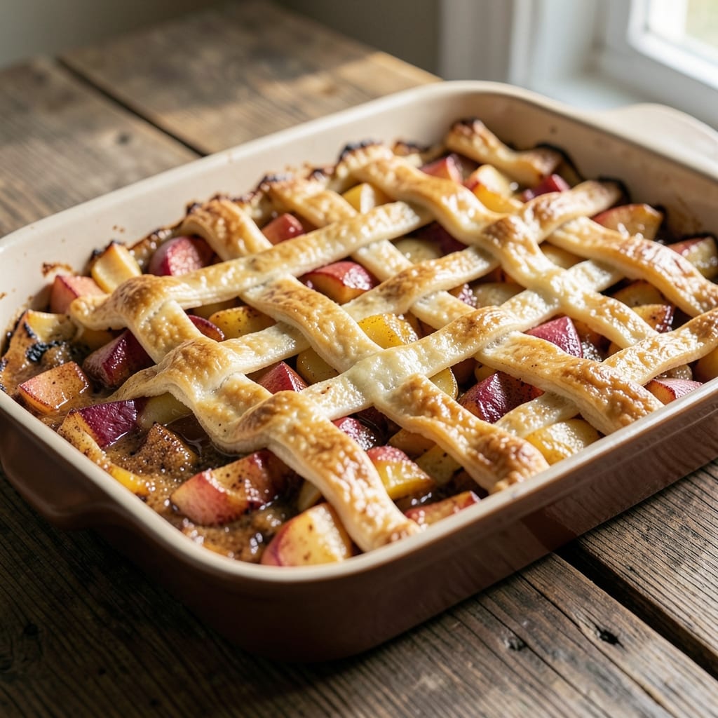 America's Test Kitchen Apple Pandowdy Recipe: Buttery Streusel Crown Over Warm Spiced Apple Filling
