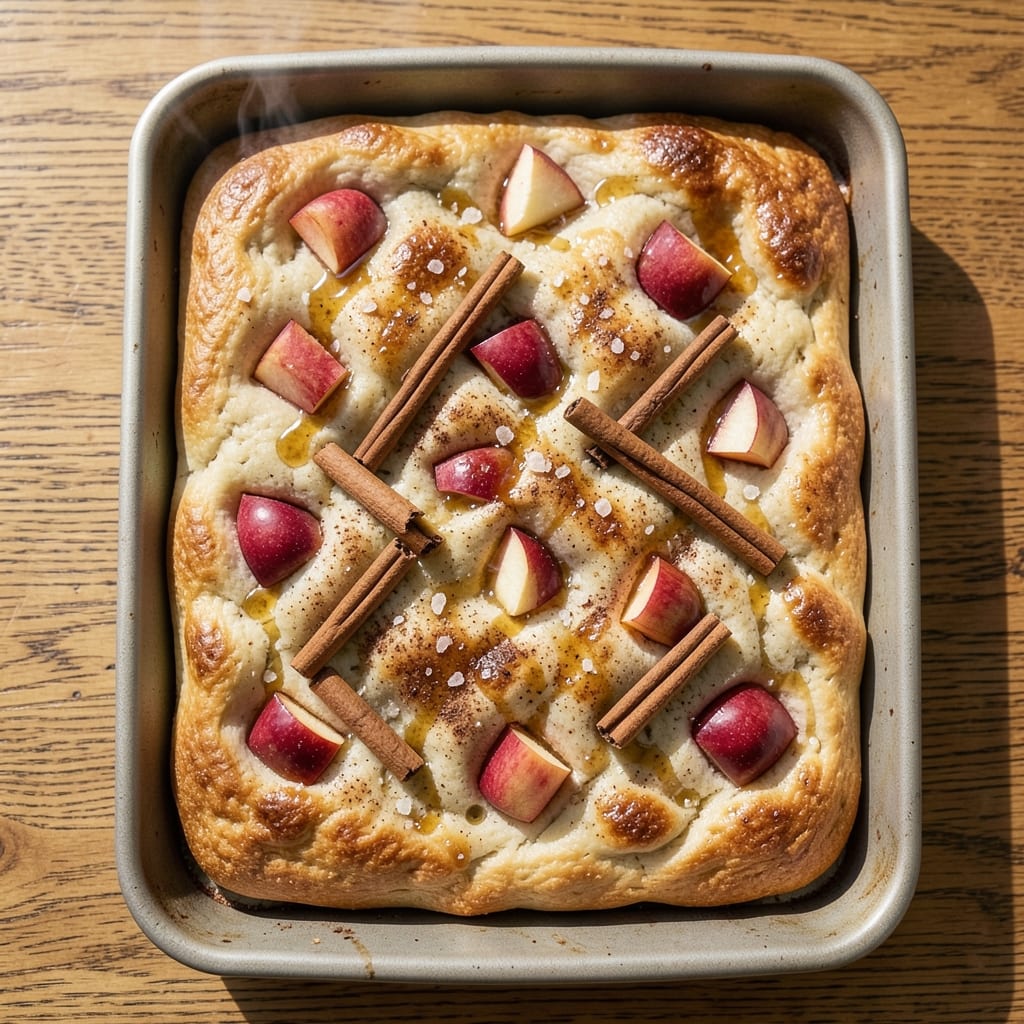 Apple Cinnamon Focaccia Bread Recipe: Warm Spice and Buttery Crust Twist
