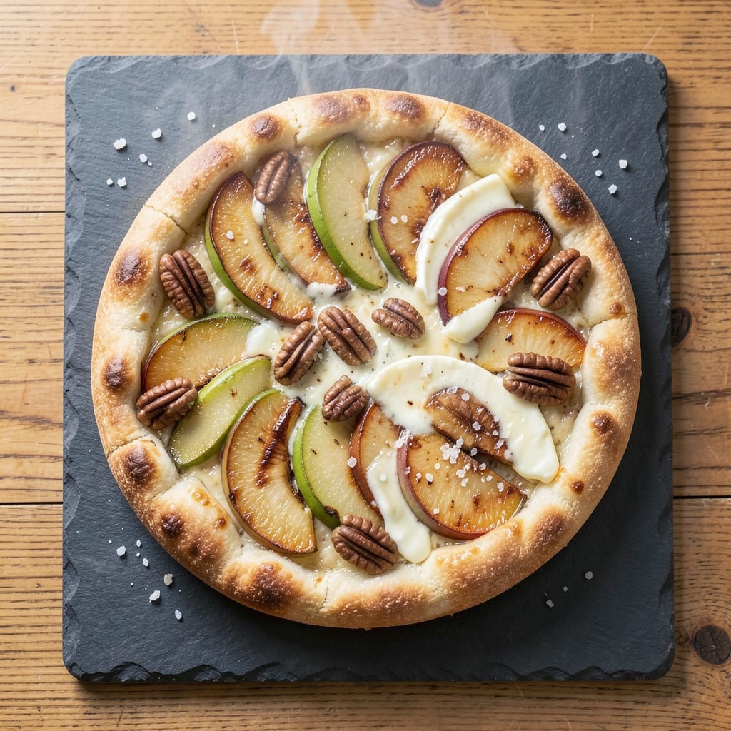 Apple Brie Flatbread Recipe: Warm Caramelized Apples and Melty Cheese Twist