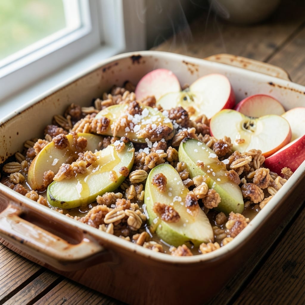 Apple Chrisp Recipe: Spiced Apple Crunch With Caramelized Topping